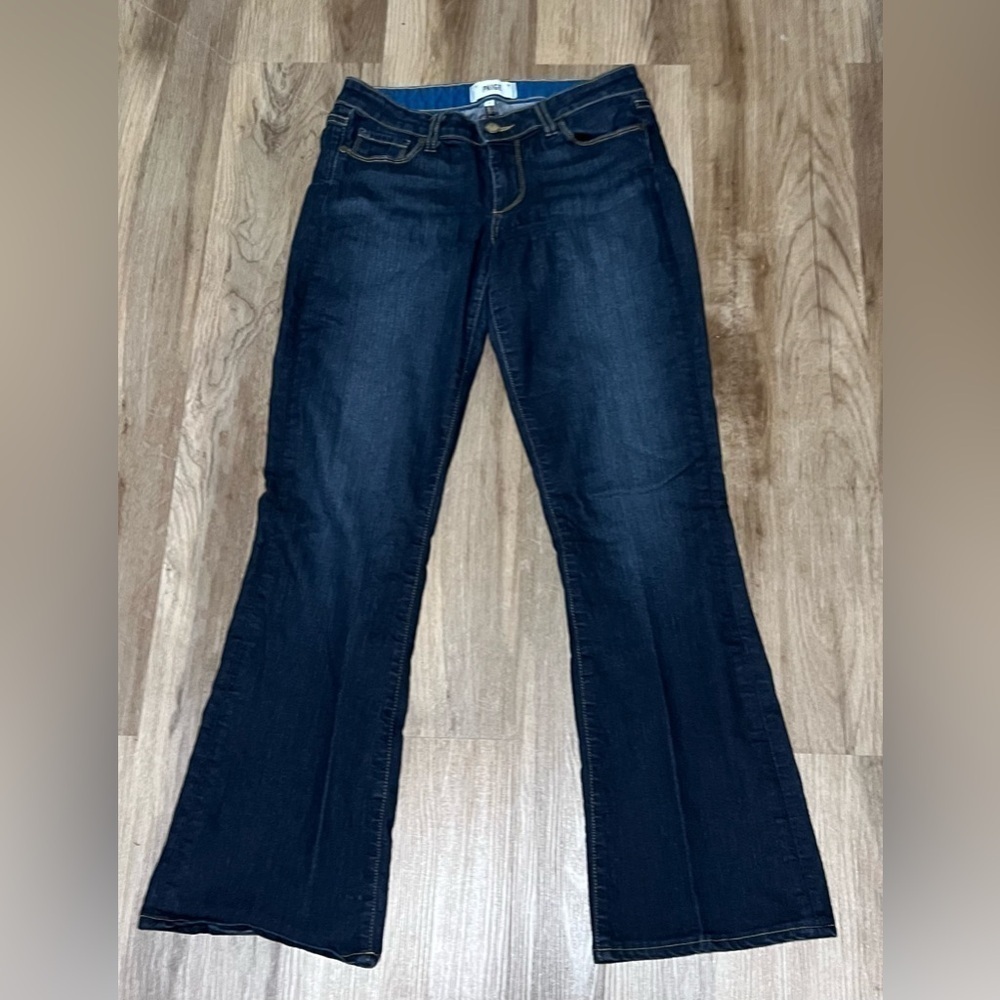 PAIGE Dark Blue Boot Cut Jeans